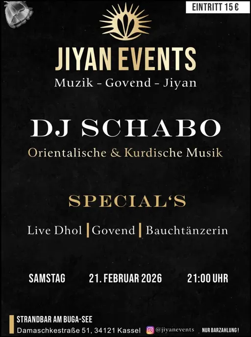 Poster for Jiyan Events night with DJ Schabo | Kassel