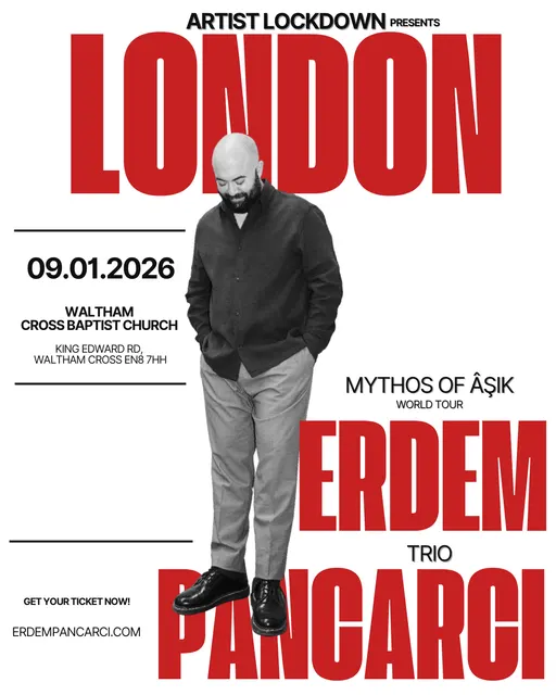 Poster for Erdem Pancarcı Trio: Mythos of Âşık (Waltham Cross)