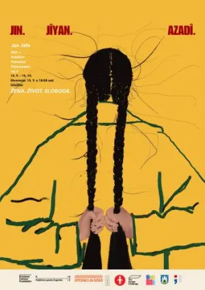Poster for Jin. Jîyan. Azadî. / Žena. Život. Sloboda.