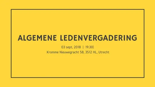 Poster for Algemene Ledenvergadering