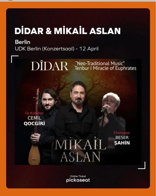 Poster for Dîdar & Mikaîl Aslan | Berlin