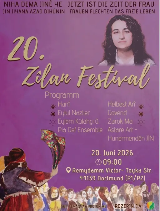 Poster for Zîlan Festival - Jin Jiyan Azadî