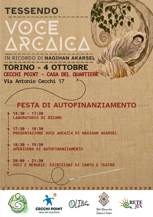 Poster for Tessendo Voce arcaica – Festa di autofinanziamento