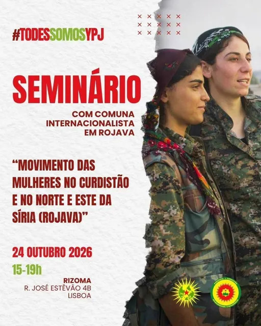 Poster for Seminário “Movimento das mulheres no Curdistão e no norte e este da Síria (Rojava)”