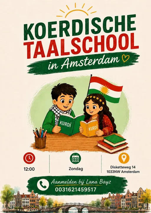 Poster for Koerdische taalschool