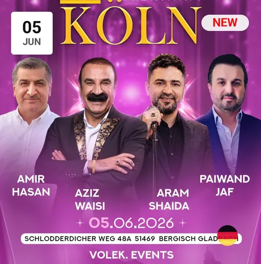 Poster for Kurdish concert Koln