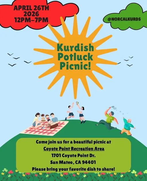 Poster for Kurdish Potluck Picnic! | San Mateo