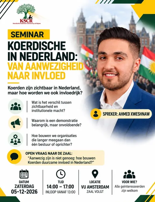 Poster for Koerdische in Nederland: van aanwezigheid naar invloed