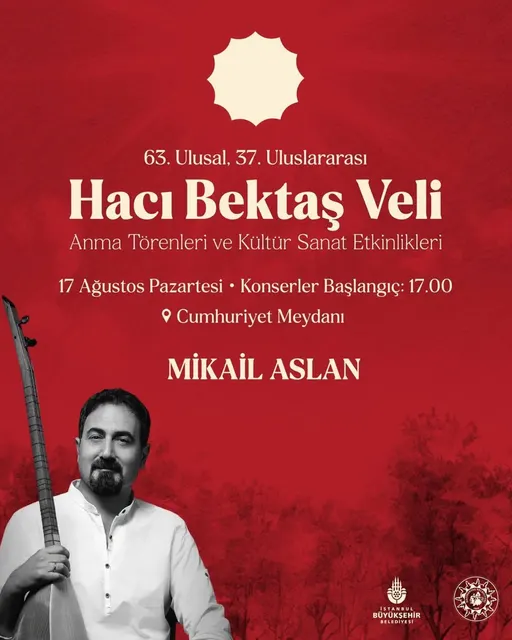 Poster for Hacı Bektaş Veli Anma Törenleri ve Kültür Sanat Etkinlikleri - Konserler