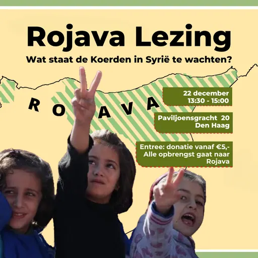 Poster for Rojava Lezing: Wat staat Koerden in Syrië te wachten?