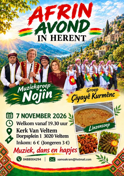 Poster for Aferin avond in Herent