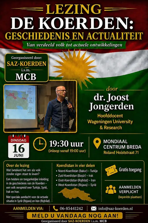 Poster for Lezing: De Koerden: geschiedenis en actualiteit