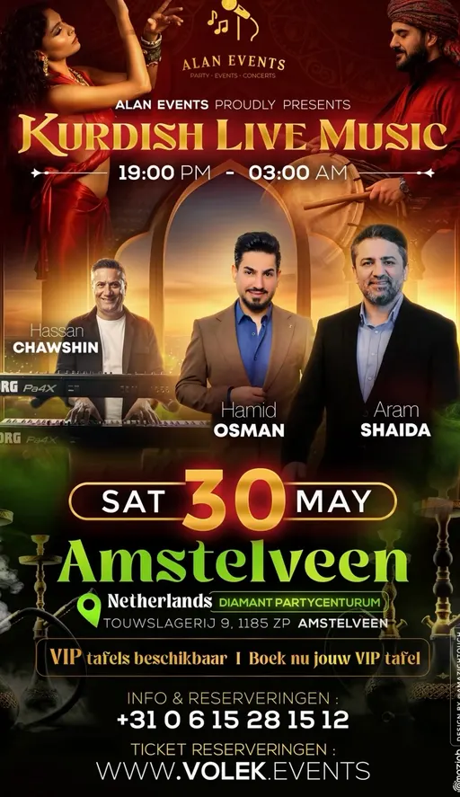Poster for Kurdish Live Music by Alan Events