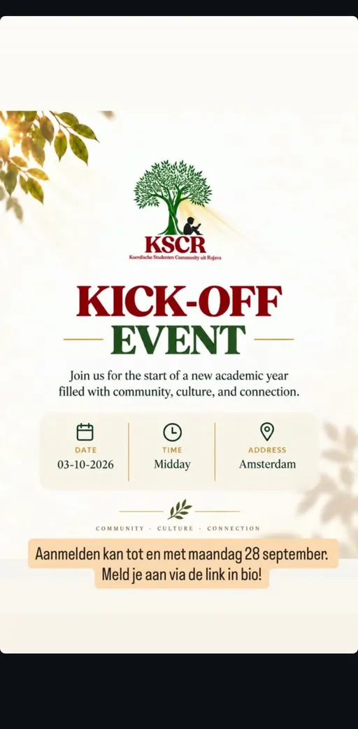 Poster for Kick-off new academic year Netherlands