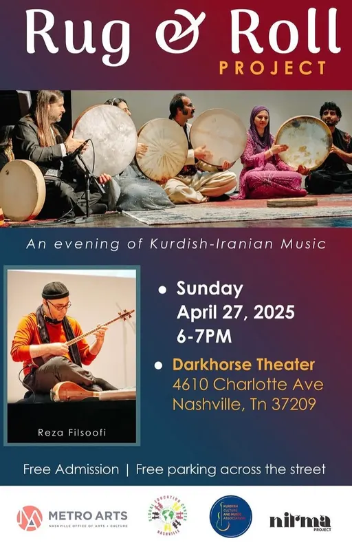 Poster for Rug & Roll Project - Persian-Kurdish Music Night