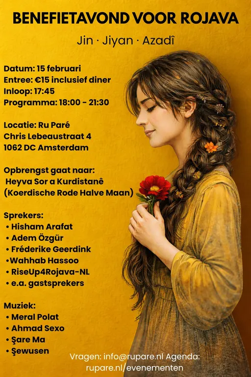 Poster for Benefietavond voor Rojava