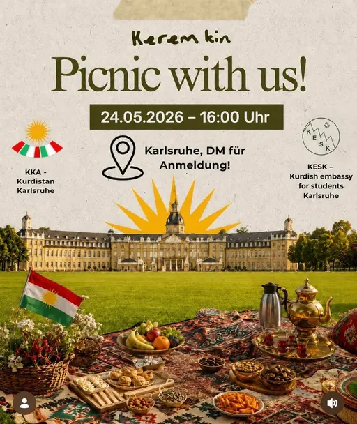 Poster for Kurdish picknick in Karlsruhe