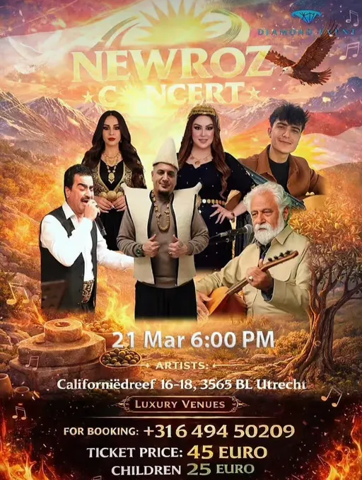 Poster for Newroz concert Utrecht