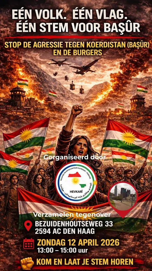 Poster for Demonstratie tegen de aanvallen op Bashur
